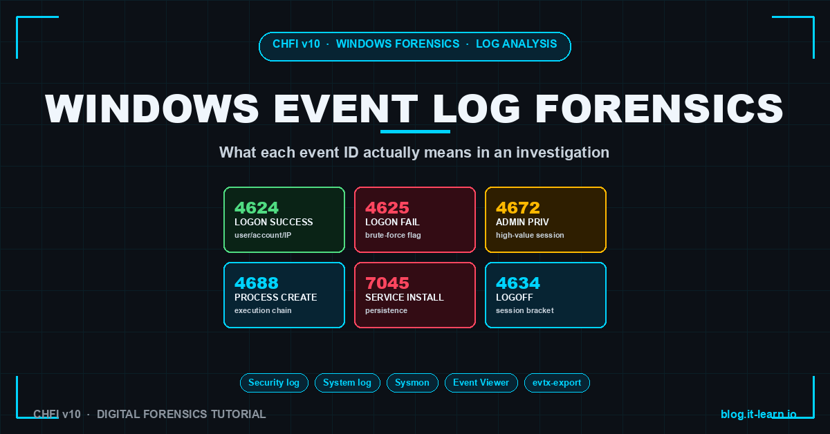 Windows Event Log Forensics: What Each Event ID Actually Means