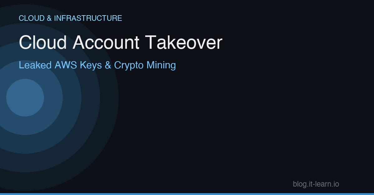 Cloud Account Takeover: From Leaked AWS Keys to Crypto Mining in 4 Minutes