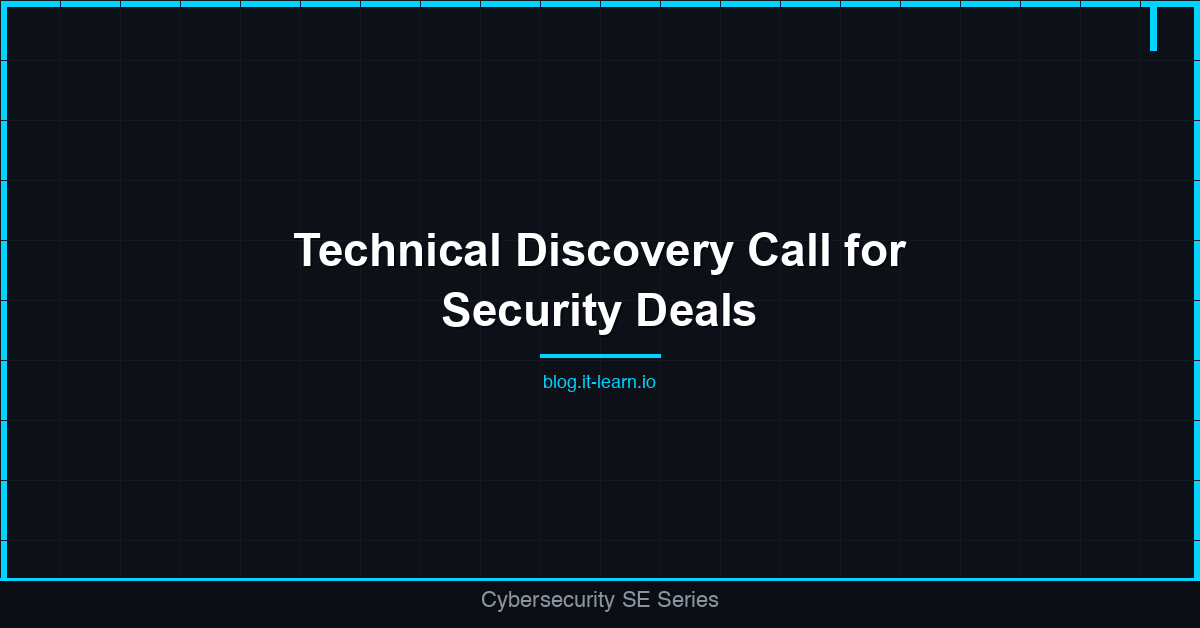 How to Run a Technical Discovery Call for Security Deals