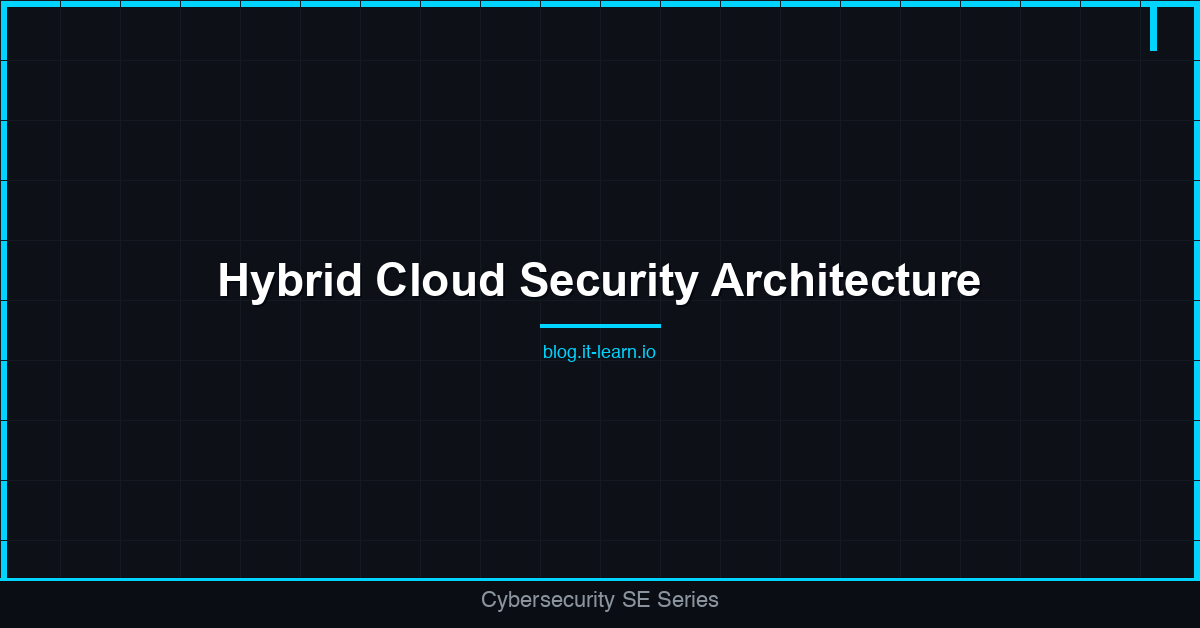 Hybrid Cloud Security Architecture: What SEs Need to Know