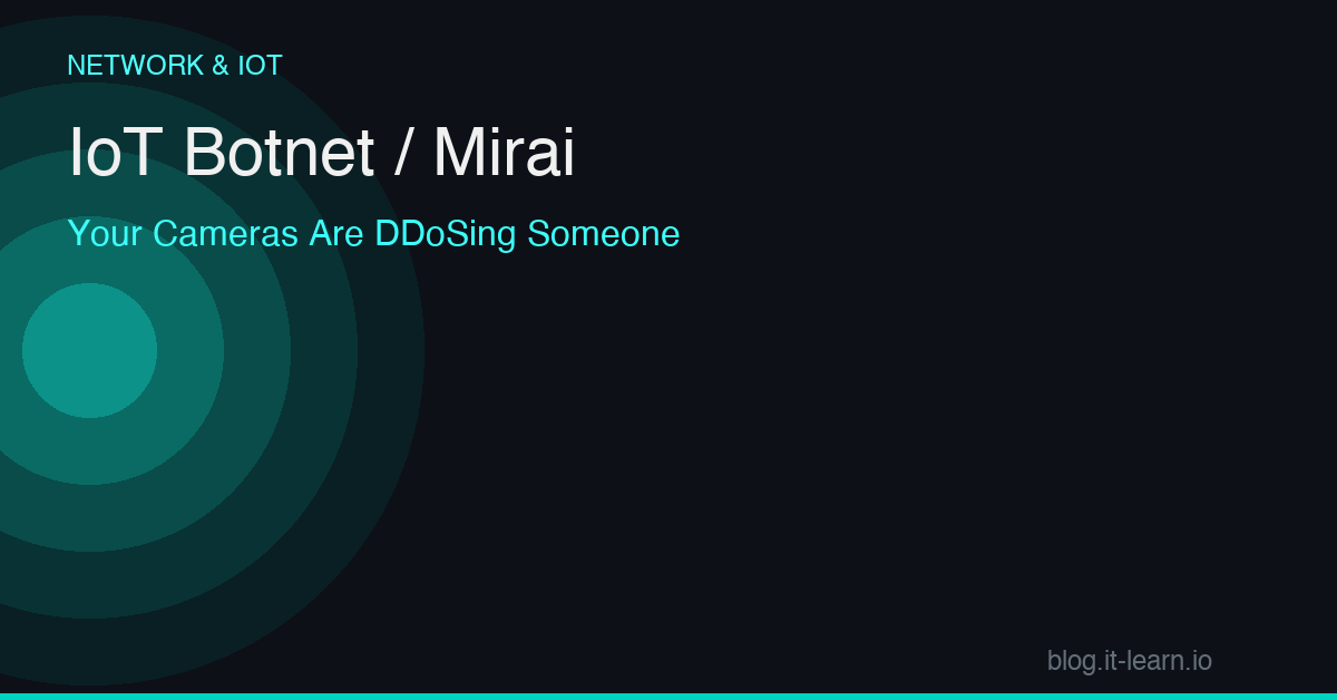 IoT Botnet: Your Smart Cameras Are DDoSing Someone Right Now