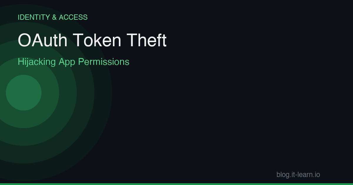 OAuth Token Theft: Hijacking App Permissions Without Stealing Passwords