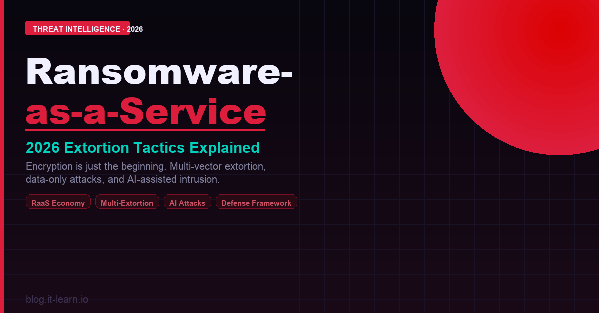 Ransomware-as-a-Service: 2026 Extortion Tactics Explained