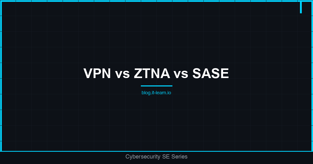 Secure Remote Access Architecture: VPN vs ZTNA vs SASE