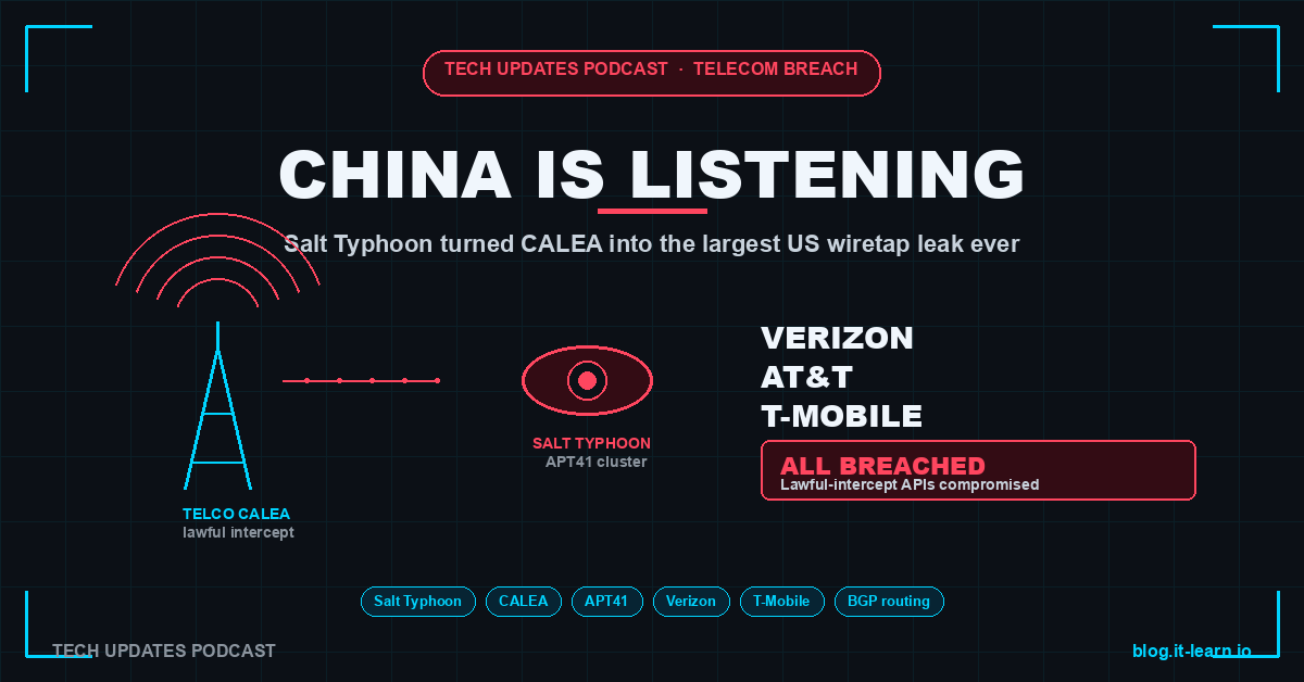 Salt Typhoon: CALEA Backdoor Abuse & Telecom Breach Explained