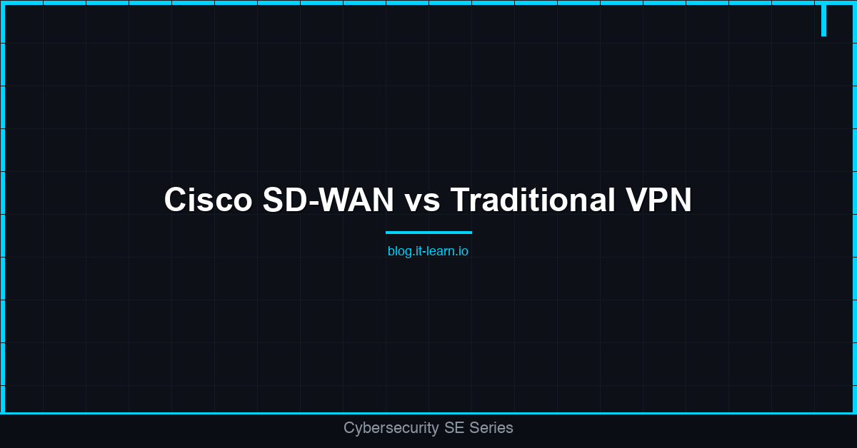 Cisco SD-WAN vs Traditional VPN: What to Tell the Customer