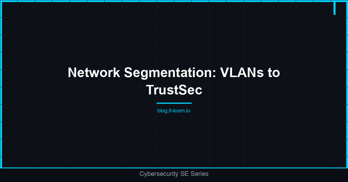 Network Segmentation Pitch: From VLANs to Microsegmentation to TrustSec