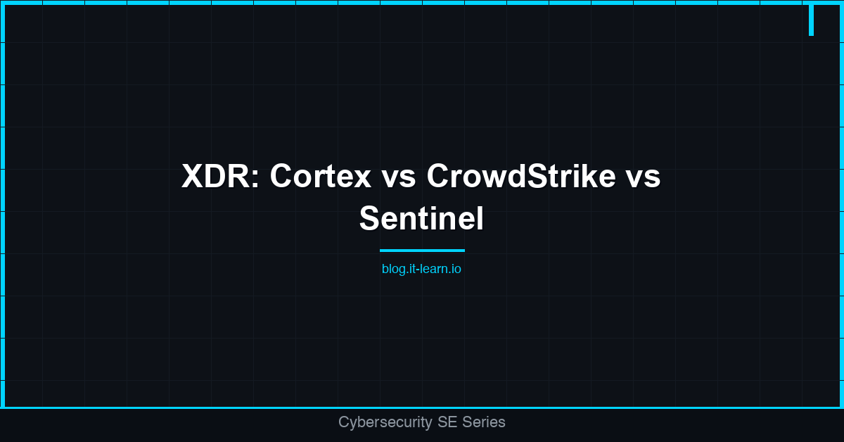 XDR Explained: Palo Alto Cortex vs CrowdStrike vs Microsoft Sentinel